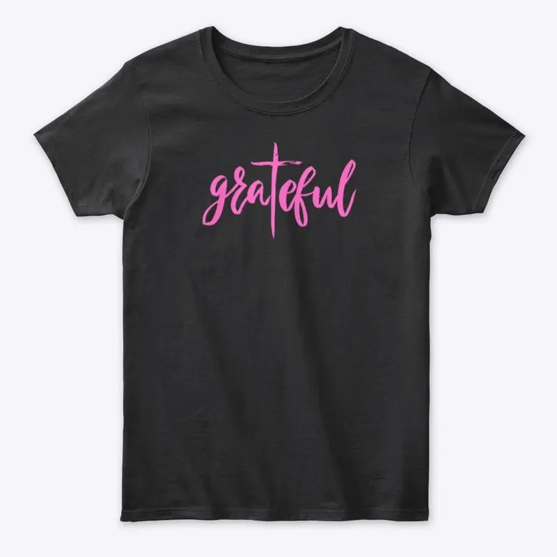 Grateful For The Cross (Hot Pink)